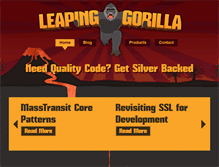 Tablet Screenshot of leapinggorilla.com